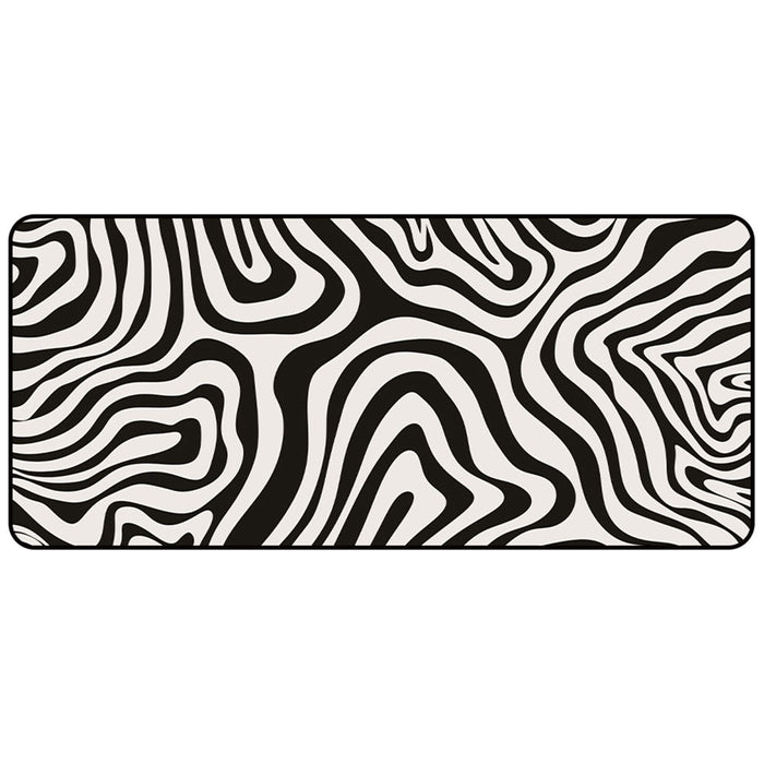 Neoprene Gaming Desk Mat Mousepad: black, neon green snake, graphic, edgy style