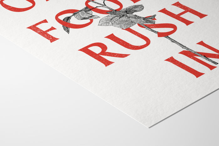 Only Fools Rush In - Rose Red - Diogo Lopes - Fine Art Paper 200gsm |frame=Fine Art Paper 200gsm|