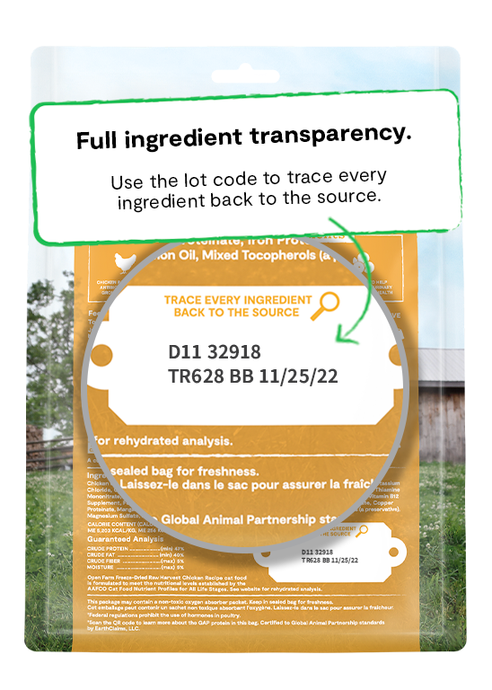 Open Farm Harvest Chicken Freeze Dried Raw Cat Food