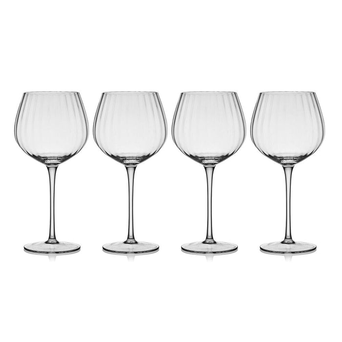 Optic Set of 4 Red Wine Glasses