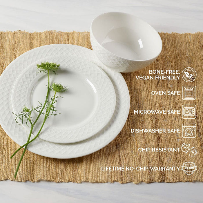 Patterson Vegan Bone™ 12 Piece Dinnerware Set, Service for 4