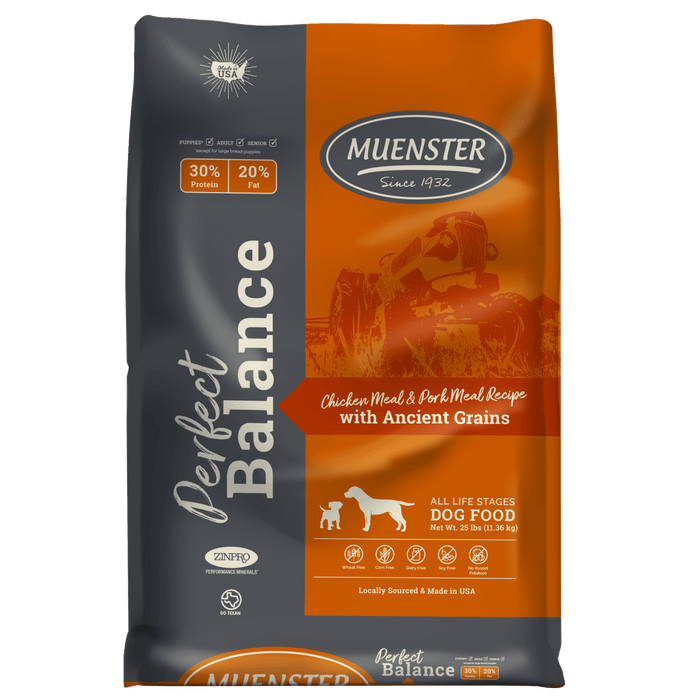 Perfect Balance Chicken Meal & Pork Meal Recipe with Ancient Grains Dog Food 25-pound bag