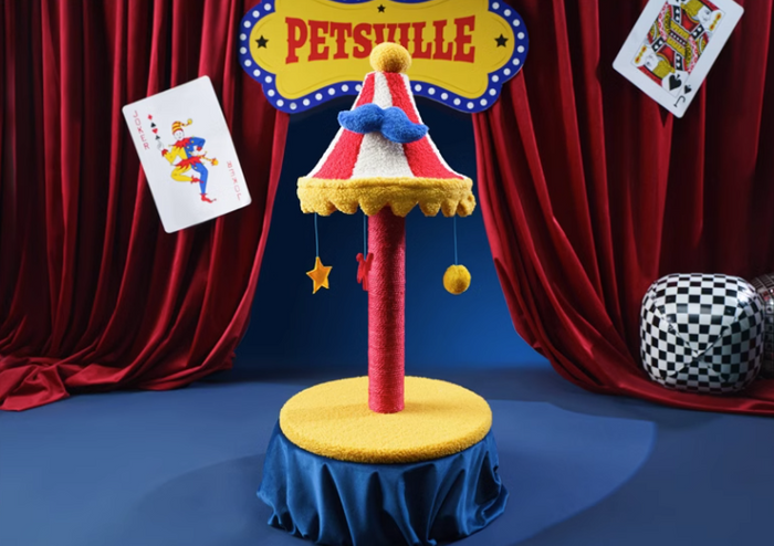 Petsville Merry-Go-Round Cat Scratcher&Teaser