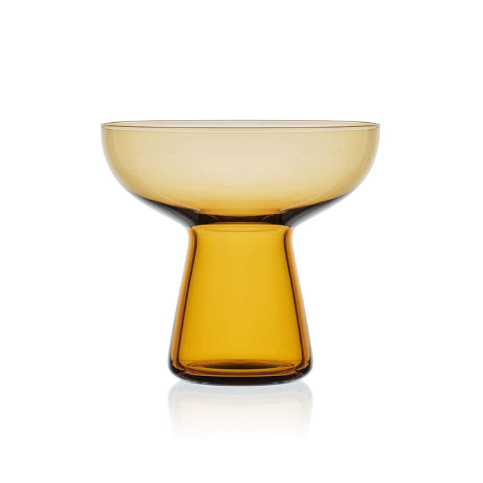 Phoebe Amber Set of 4 Margarita Cocktail Glasses