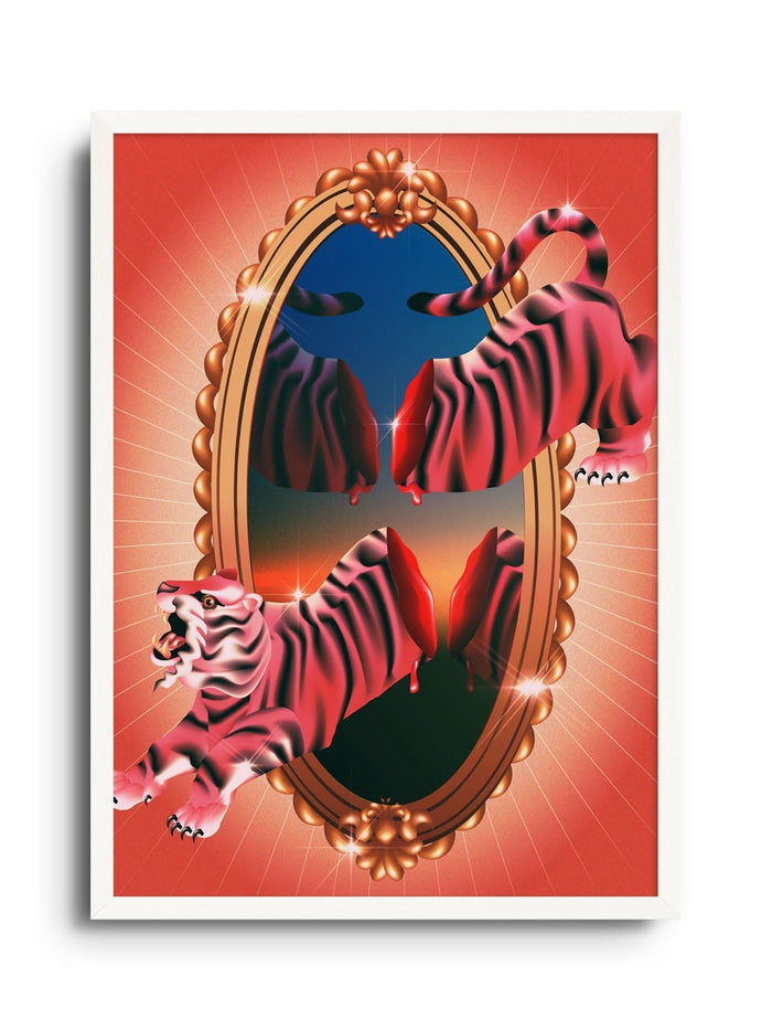 Pink Tiger's Plight - Paulina Almira - East Side Studio - Art Prints