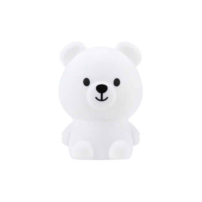 Portable Silicone Night Light with Rechargeable Battery: green, pink bear, unicorn, rabbit, elephant, and bird-like character