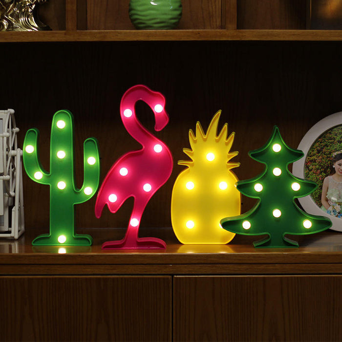 PS5 Controller Charger: Efficient and Compatible: green, pink cactus, flamingo, pineapple, and Christmas tree, cartoon style