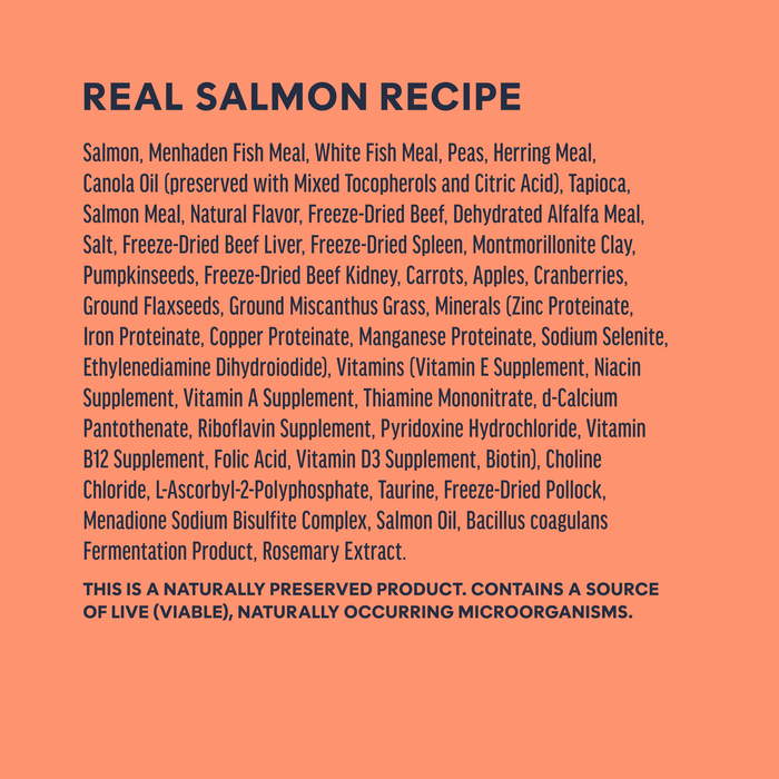 Raw Boost Kibble Real Salmon Recipe