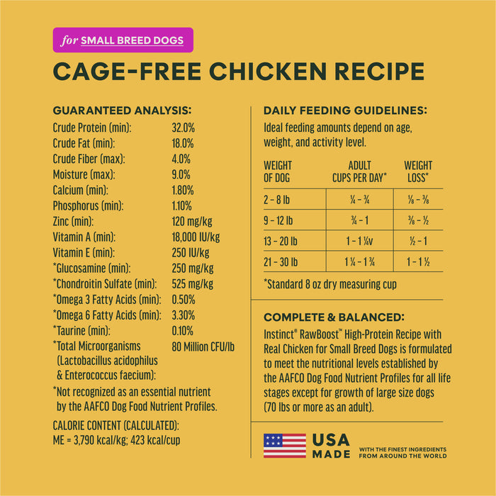 RawBoost+ Kibble for Small Breed Dogs Real Chicken Recipe