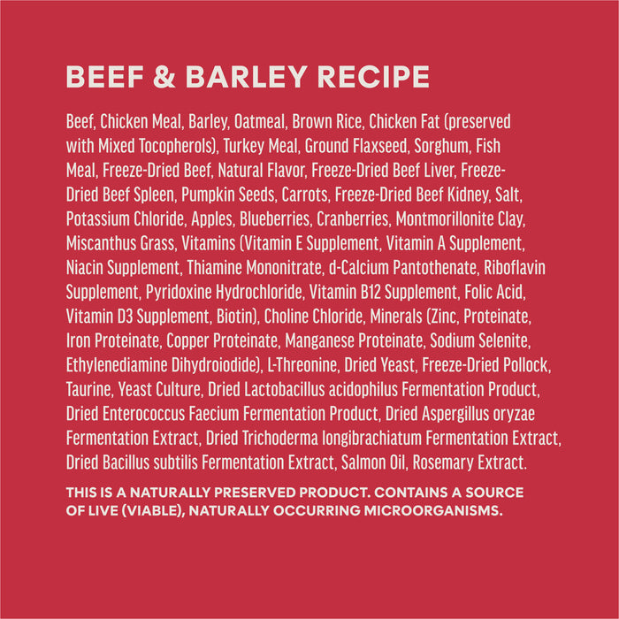 RawBoost+ Whole Grain Kibble Real Beef & Barley Recipe