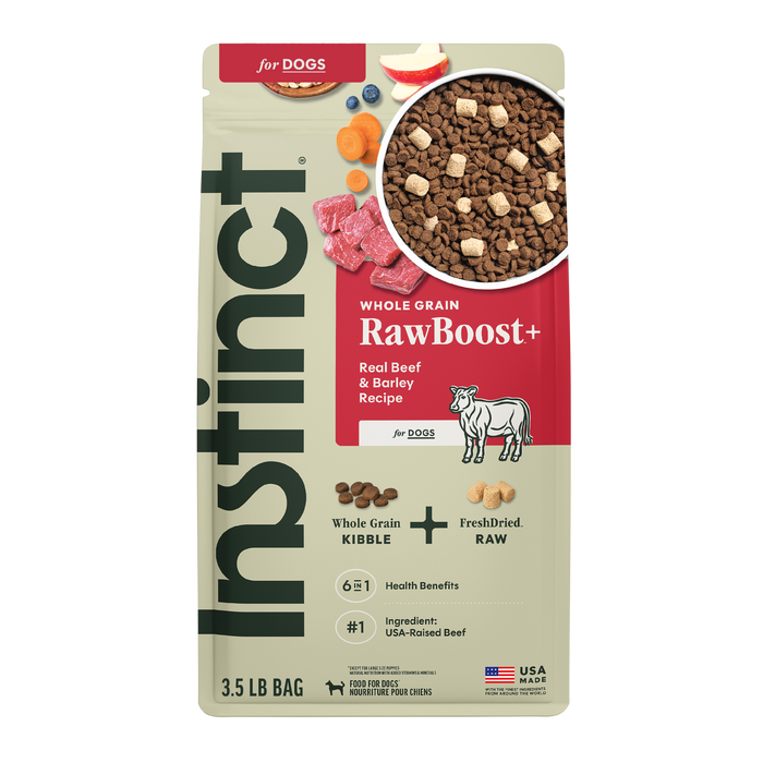 RawBoost+ Whole Grain Kibble Real Beef & Barley Recipe