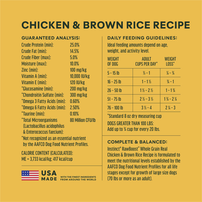 RawBoost+ Whole Grain Kibble Real Chicken & Brown Rice Recipe