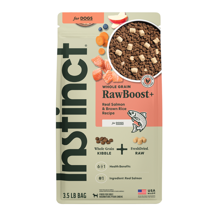 RawBoost+ Whole Grain Kibble Real Salmon & Brown Rice Recipe