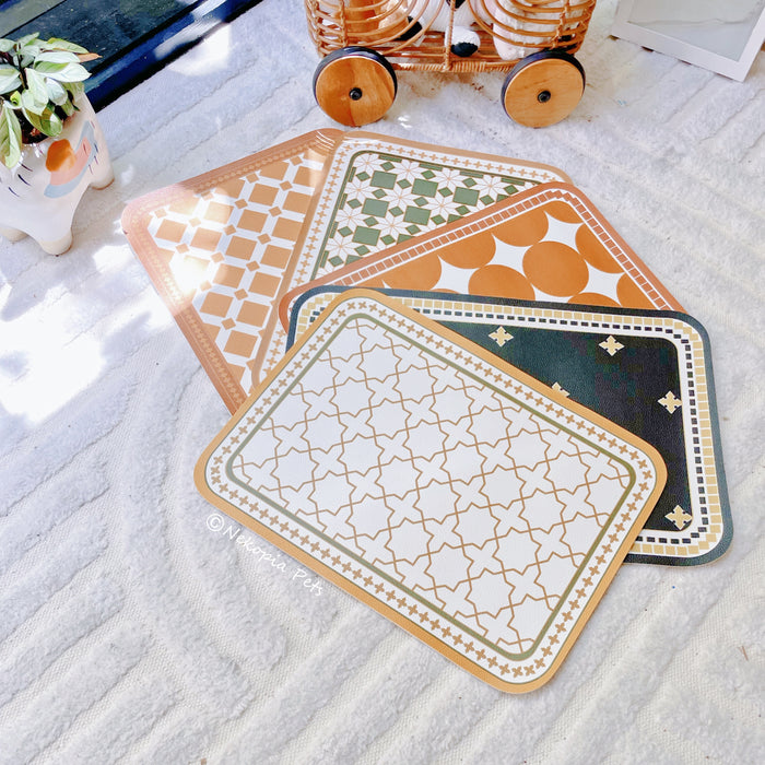 Retro Pattern PU Placemat