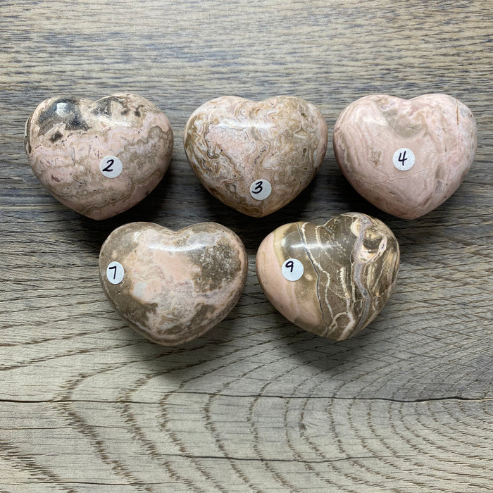 Rhodochrosite Hearts