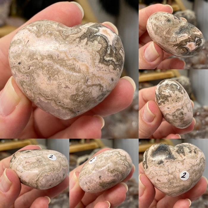 Rhodochrosite Hearts