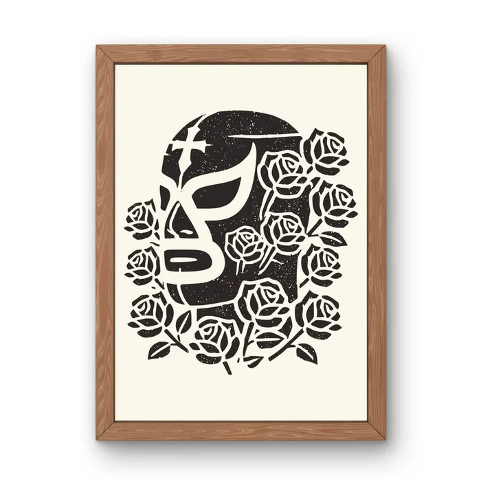 Rose Luchador Art Print (8x10)