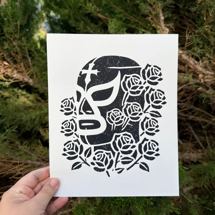 Rose Luchador Art Print (8x10)