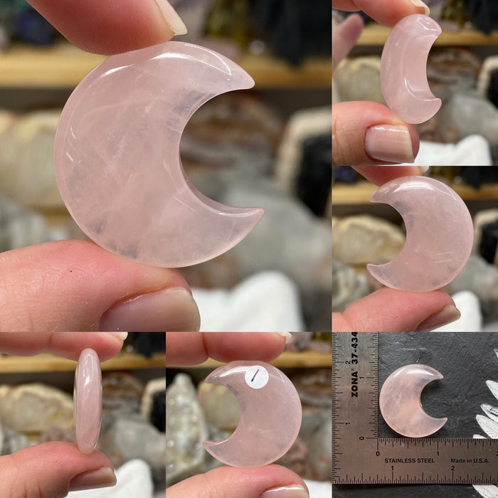 Rose Quartz 1.25" Moons