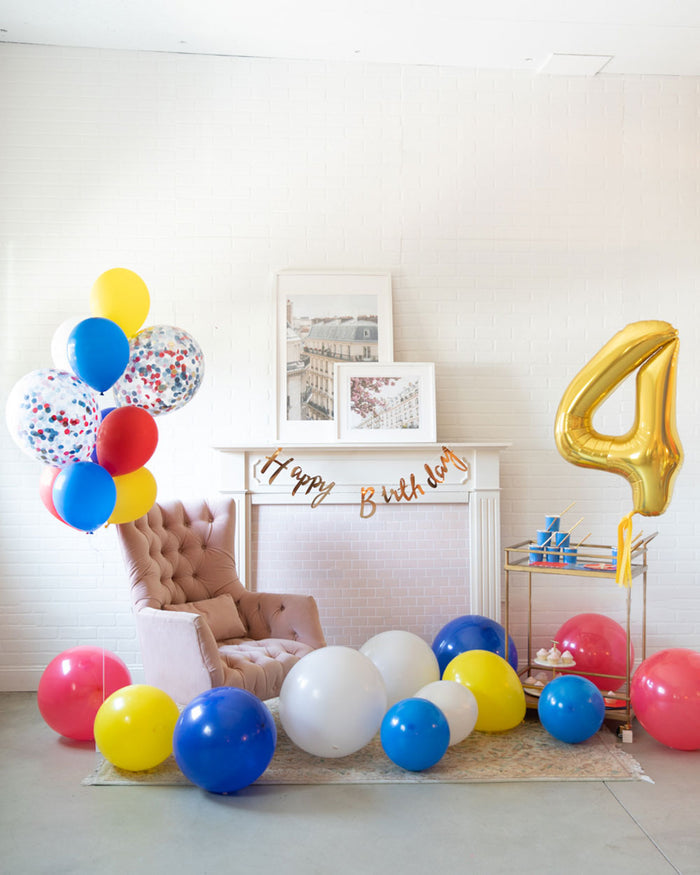 Ruff Rescue - Confetti and 11in Balloons - bouquet of 10