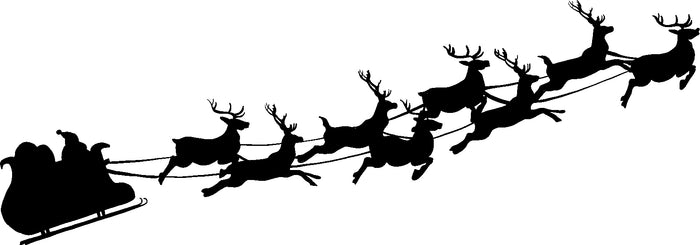 Santas Sleigh Vinyl Decal