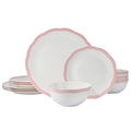 Seraphine Pink 12 Piece Dinnerware Set,Service for 4