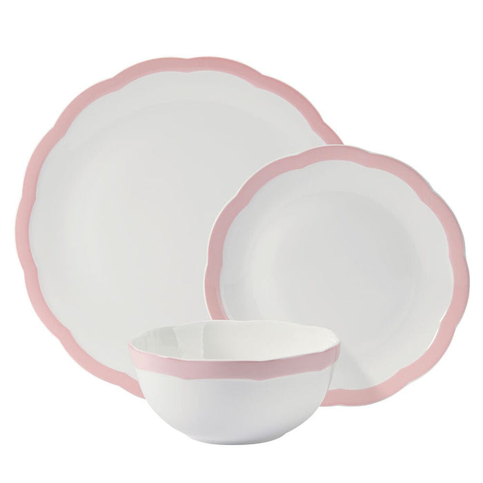 Seraphine Pink 12 Piece Dinnerware Set,Service for 4