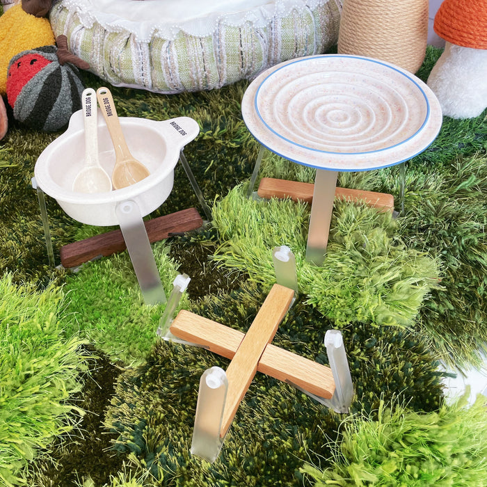 Shimanto Solid Wood&Acrylic Bowl Stand