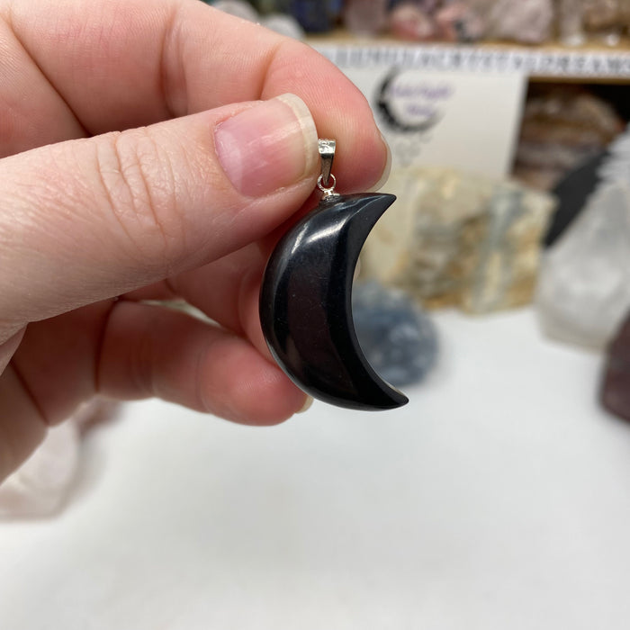 Shungite 1.25" Pendant Moons