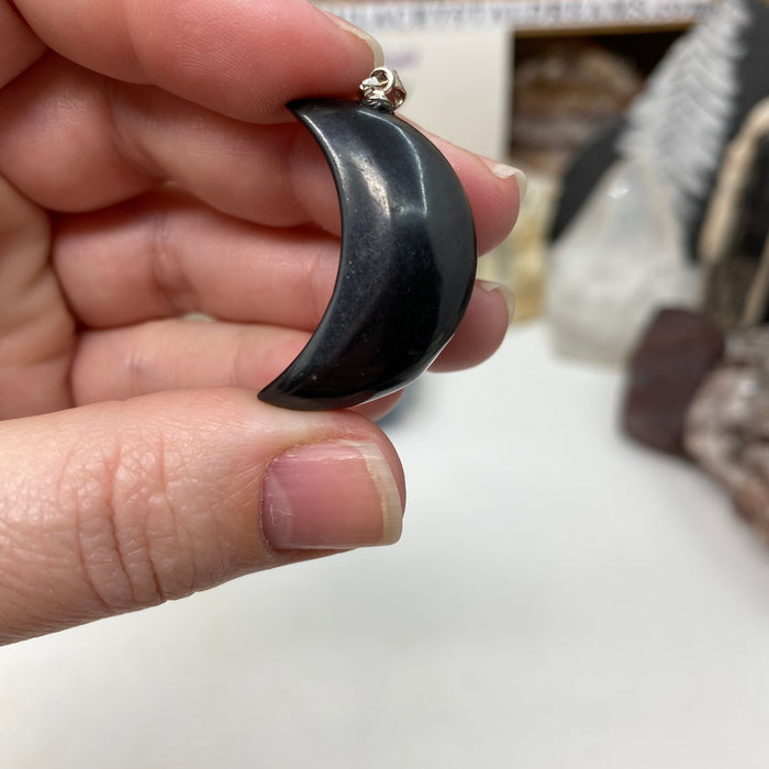 Shungite 1.25" Pendant Moons