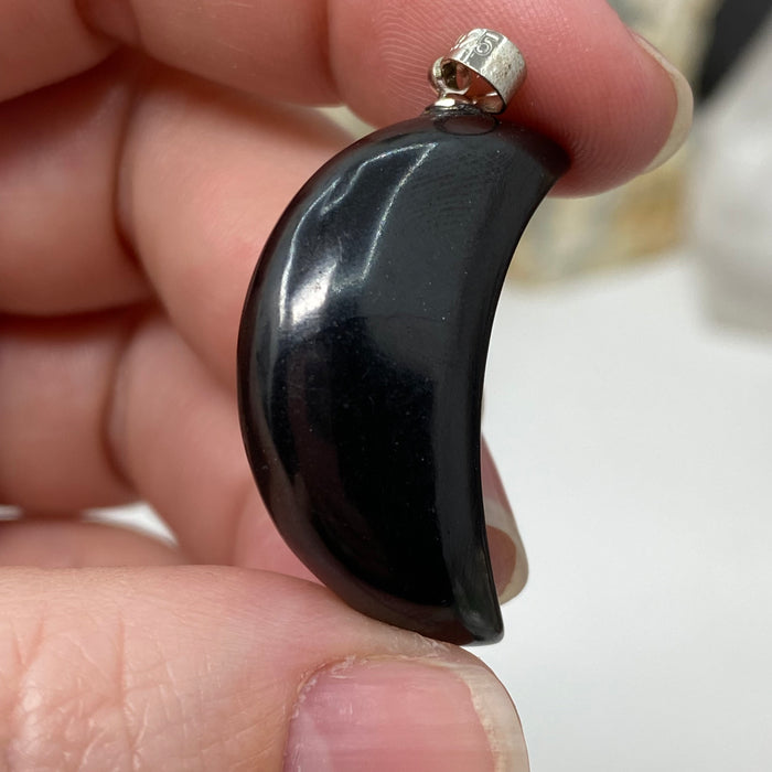Shungite 1.25" Pendant Moons