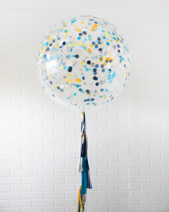 Singing Shark - Confetti Giant Balloon with Tassel