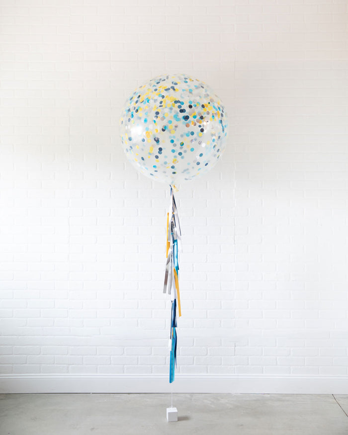 Singing Shark - Confetti Giant Balloon with Tassel