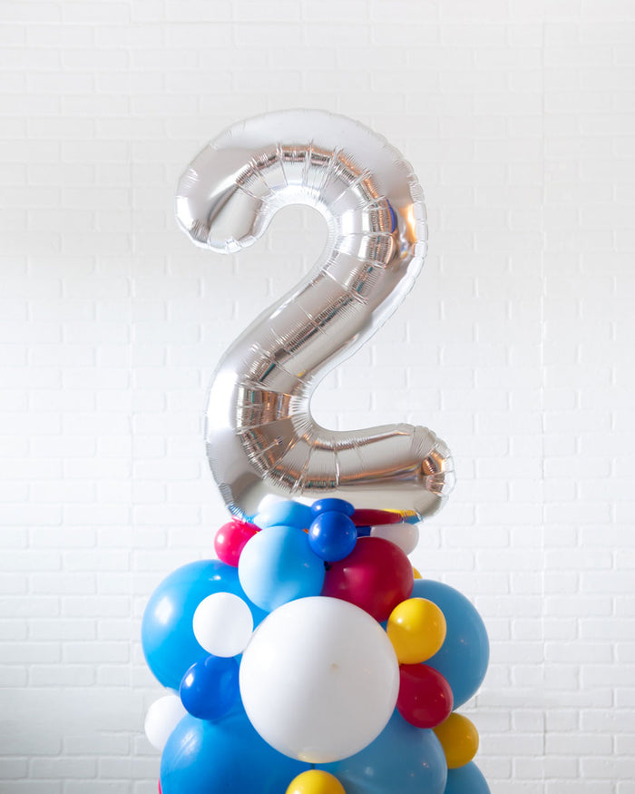 Singing Shark - Number Balloon Column - 4ft