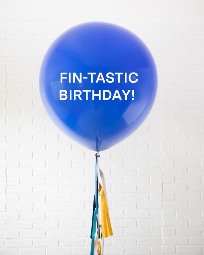 Singing Shark- Fin-Tastic Birthday! Giant Balloon with Tassel
