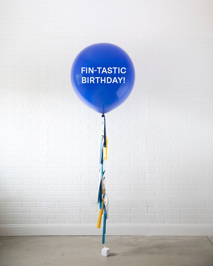 Singing Shark- Fin-Tastic Birthday! Giant Balloon with Tassel
