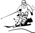 Skiing Vinyl Decal