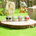 "Skull Monster" Switch OLED Joystick Caps: off-white, black cat-like cartoon characters, kawaii cartoon style