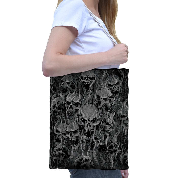 Smoke Skull Tote Bag Light Version