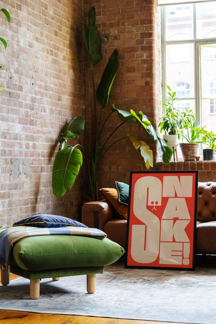 Snake - Red - Jérôme Bizien - East Side Studio - Art Prints