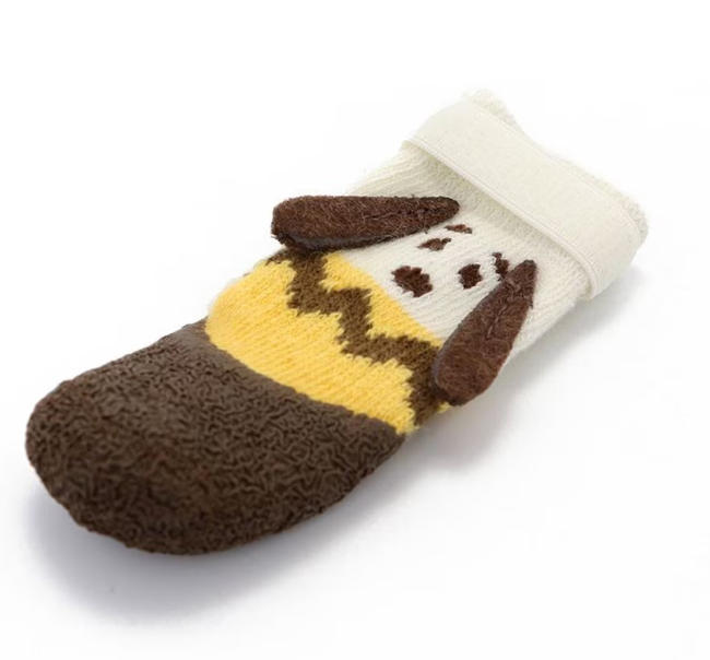 Snoopy Pet Fit Shoes(4pcs/set) Brown