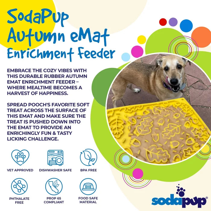SodaPup Autumn eMat Enrichment Lick Mat