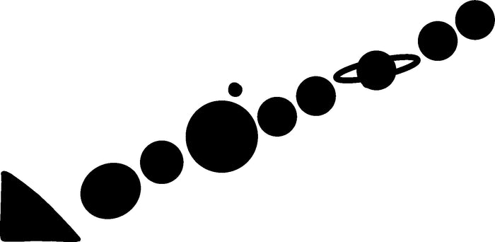 Solar System Perspective Vinyl Decal