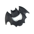 Spooky Bat Bottle Opener Magnet: black bat, gothic cartoon style