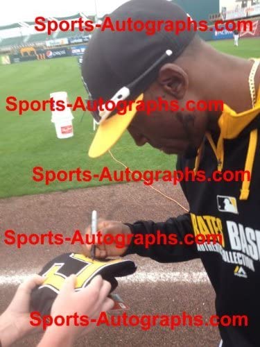 Starling Marte Pittsburgh Pirates Signed Autographed Black #6 Jersey JSA COA
