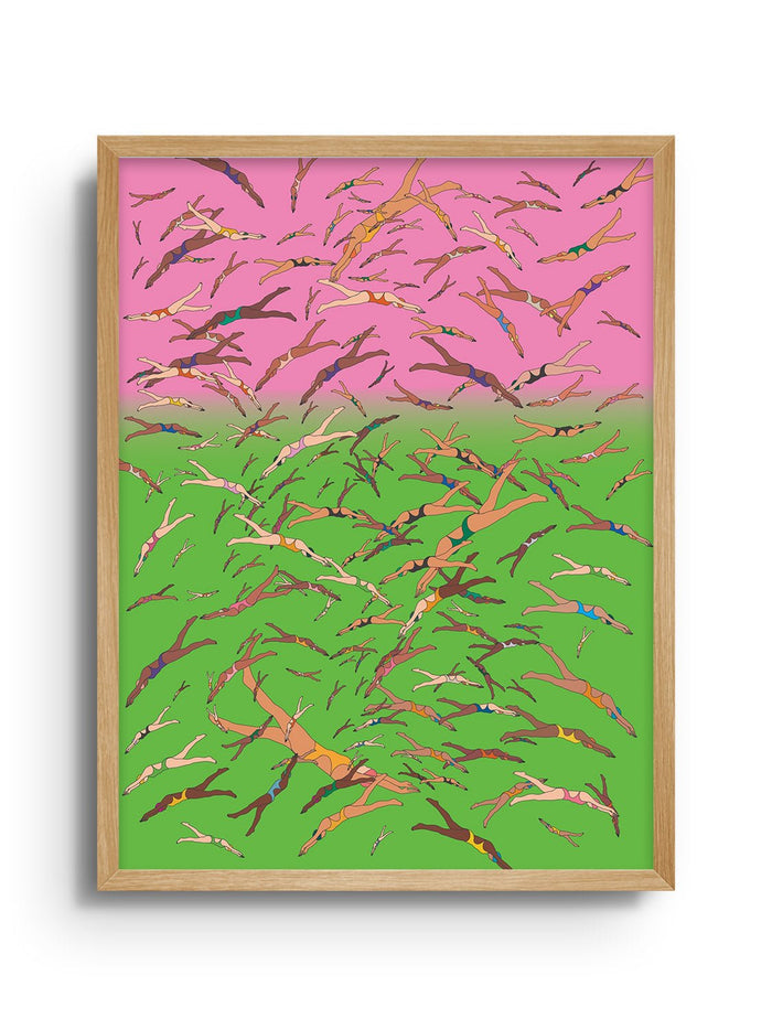 12" x 16" / 30 × 40 cm / Natural Frame / No