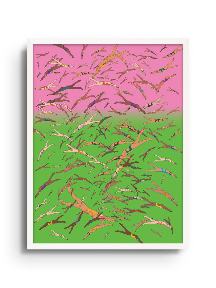 12" x 16" / 30 × 40 cm / White Frame / No