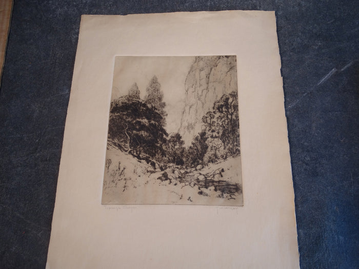 Thomas Hill McKay - Topanga Canyon - Etching 1929 AP1450