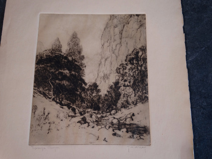 Thomas Hill McKay - Topanga Canyon - Etching 1929 AP1450