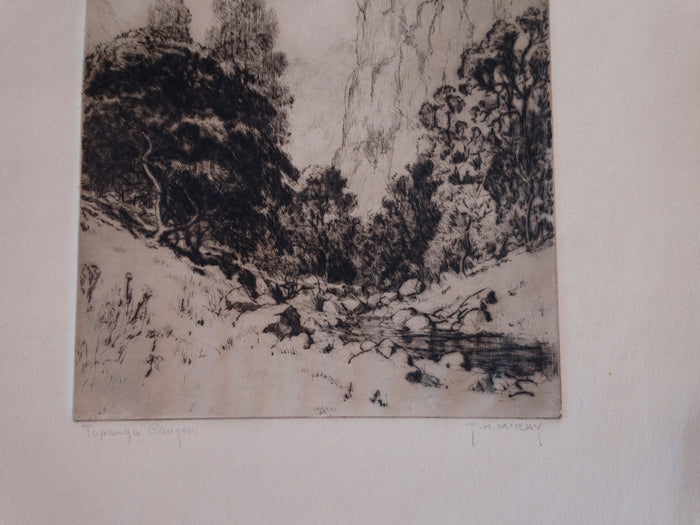 Thomas Hill McKay - Topanga Canyon - Etching 1929 AP1450
